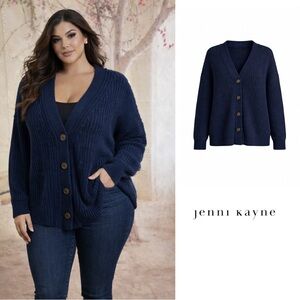NEW JENNI KAYNE Cocoon Cardigan in Navy